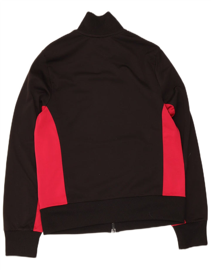 Puma Veste de survêtement pour femme UK 14 Large Noir Colorblock Polyester