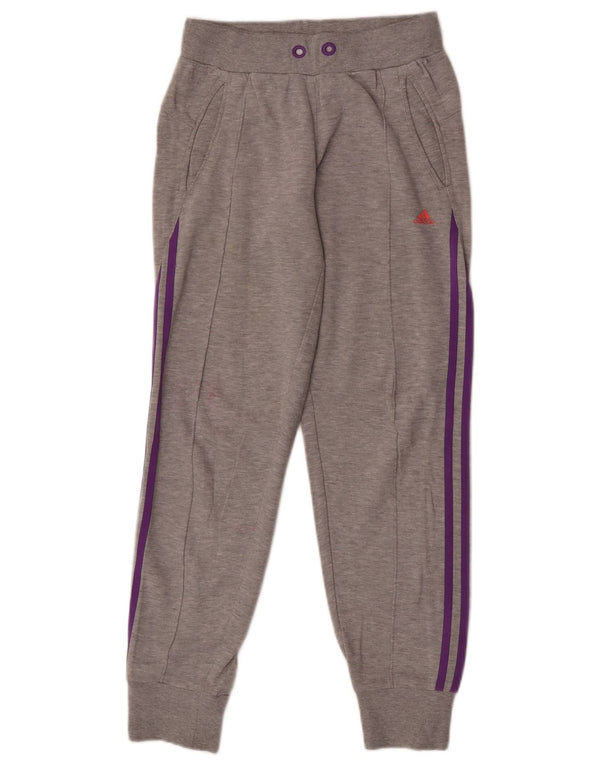 Adidas Pantalon de Survêtement Fille Joggers 11-12 ans Gris Moucheté Coton