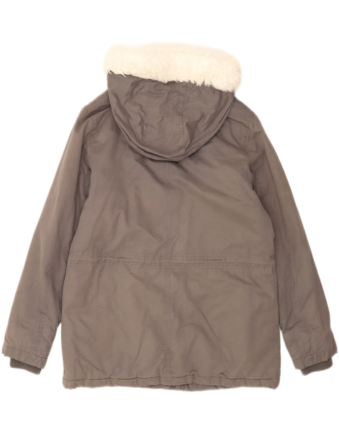 Oasis Parka à capuche pour femme UK 14 Gris moyen Polyester