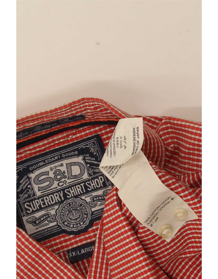 Superdry Chemise Homme 2XL Rouge Vichy Coton