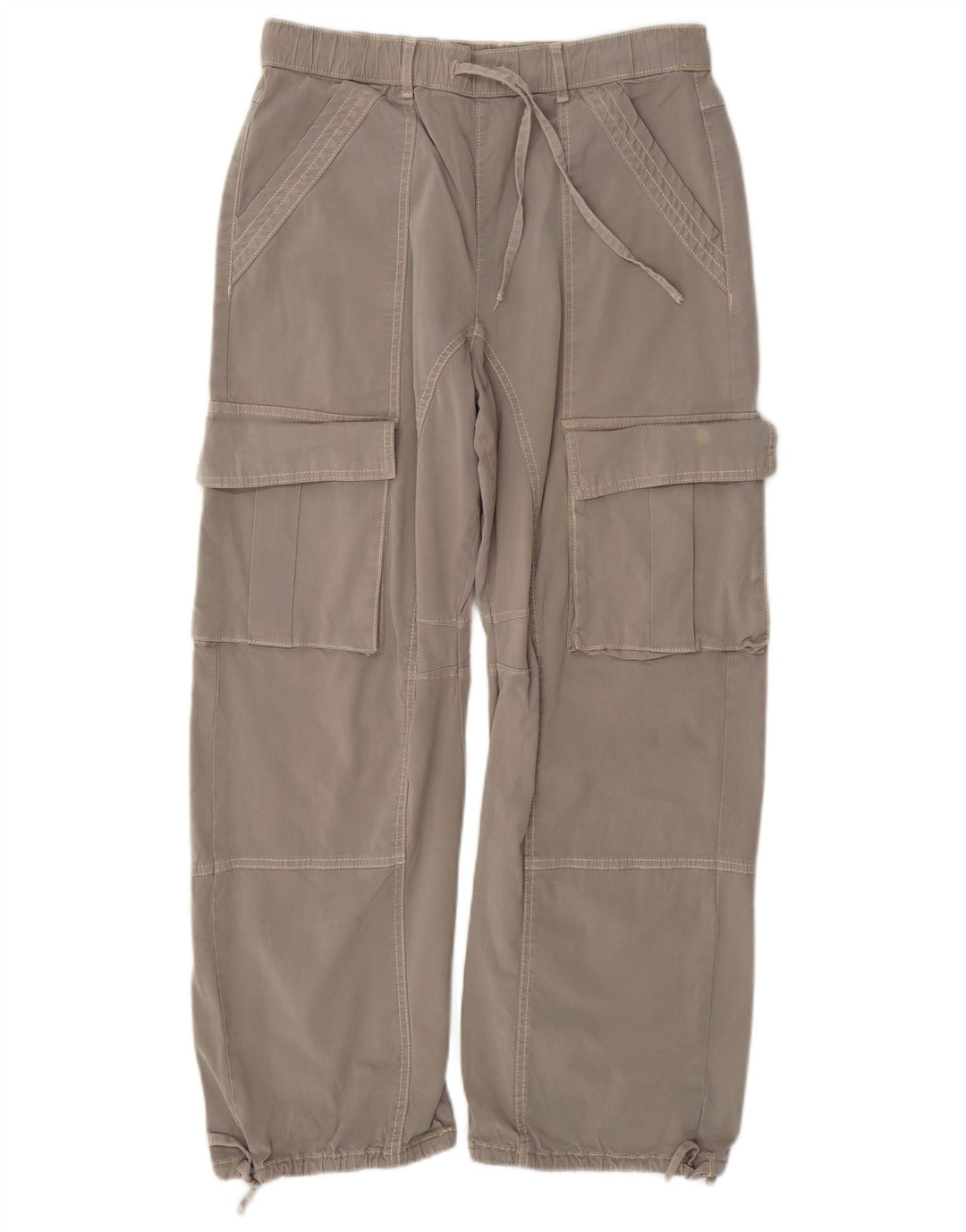Zara Pantalon cargo droit pour femme EU 38 Small W28 L28 Gris