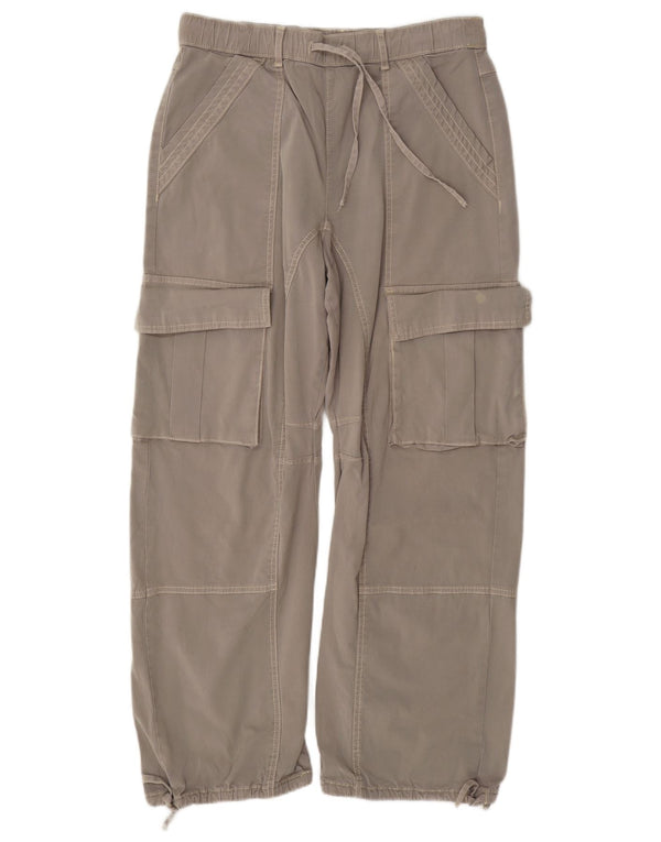 Zara Pantalon cargo droit pour femme EU 38 Small W28 L28 Gris