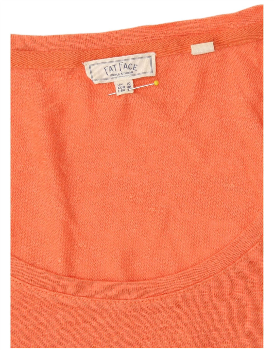 Fat Face T-shirt surdimensionné pour femme UK 10 Petit Orange