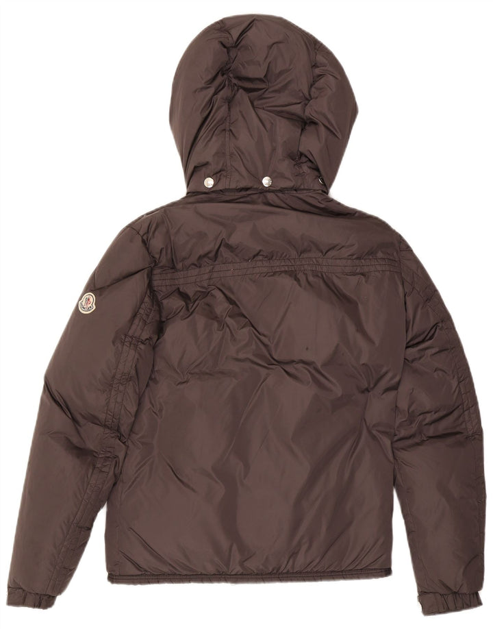 Moncler Veste matelassée à capuche pour femme Taille 0 XS Gris Polyamide