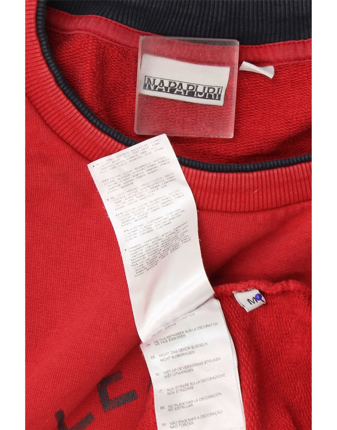Napapijri Sweat-shirt graphique pour homme en coton rouge moyen