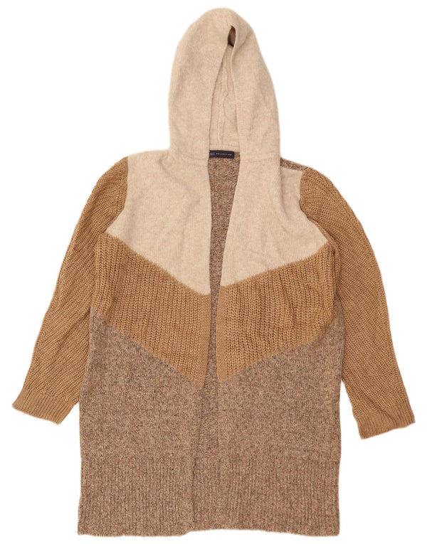 Marks & Spencer Womens Longline Cardigan Sweater UK 14 Medium Beige