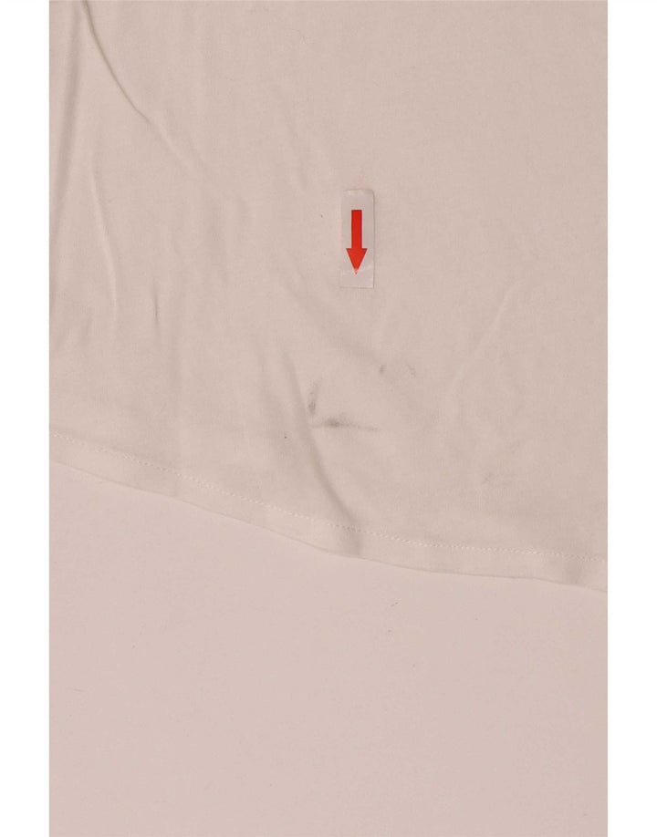 Massimo Dutti Haut transparent à manches longues pour femme UK 12 Lyocell blanc moyen