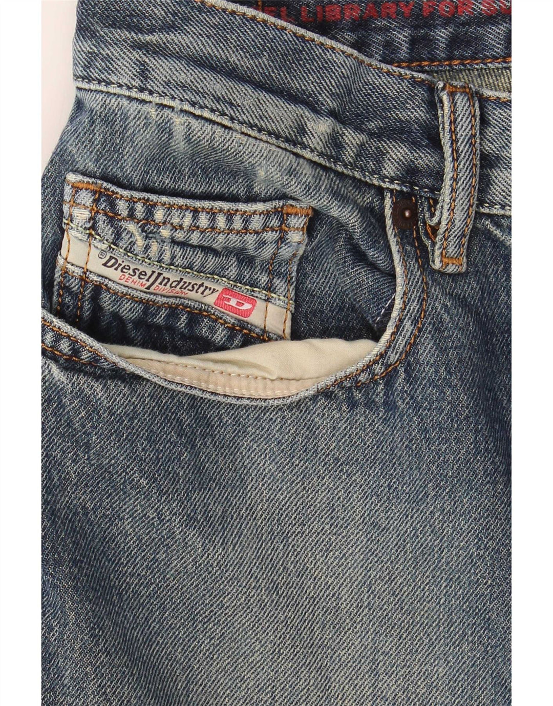 Diesel Jean Droit Homme W32 L30 Bleu Coton