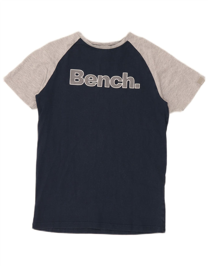 BENCH T-Shirt Graphique Garçon 11-12 ans Bleu Marine Colorblock Coton
