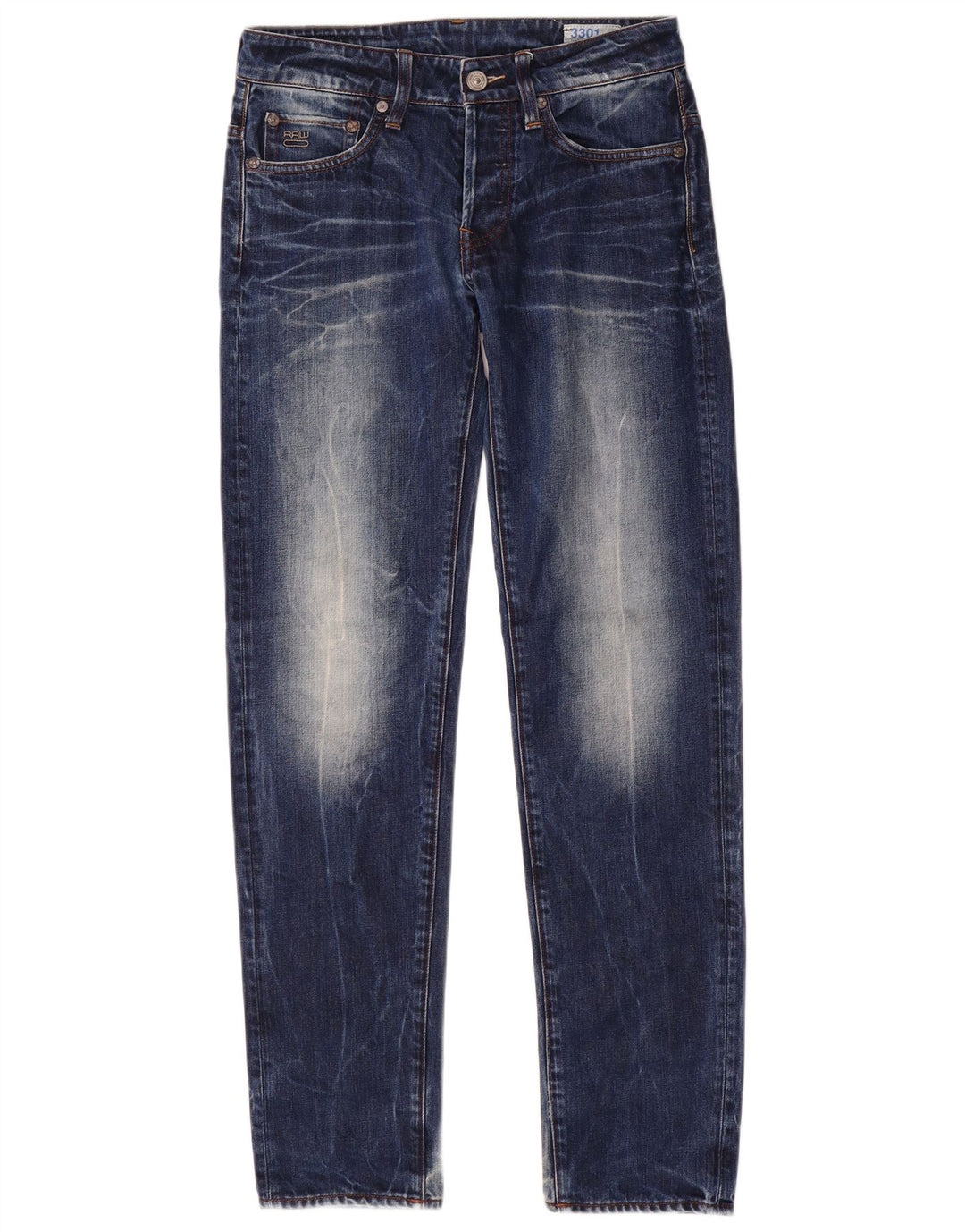 G-Star Jean Slim 3301 Homme W28 L32 Bleu Coton