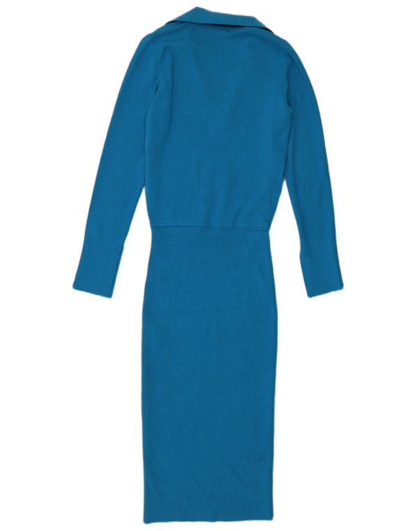 Reiss Femme Petite Robe Moulante UK 10 Petit Bleu