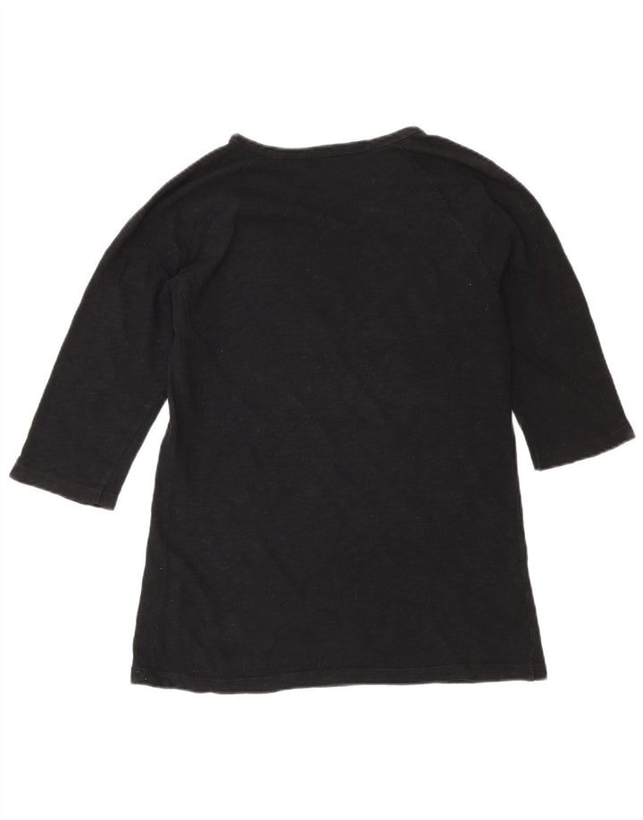 Zara Haut à manches 3/4 pour femme UK 10 Small Noir
