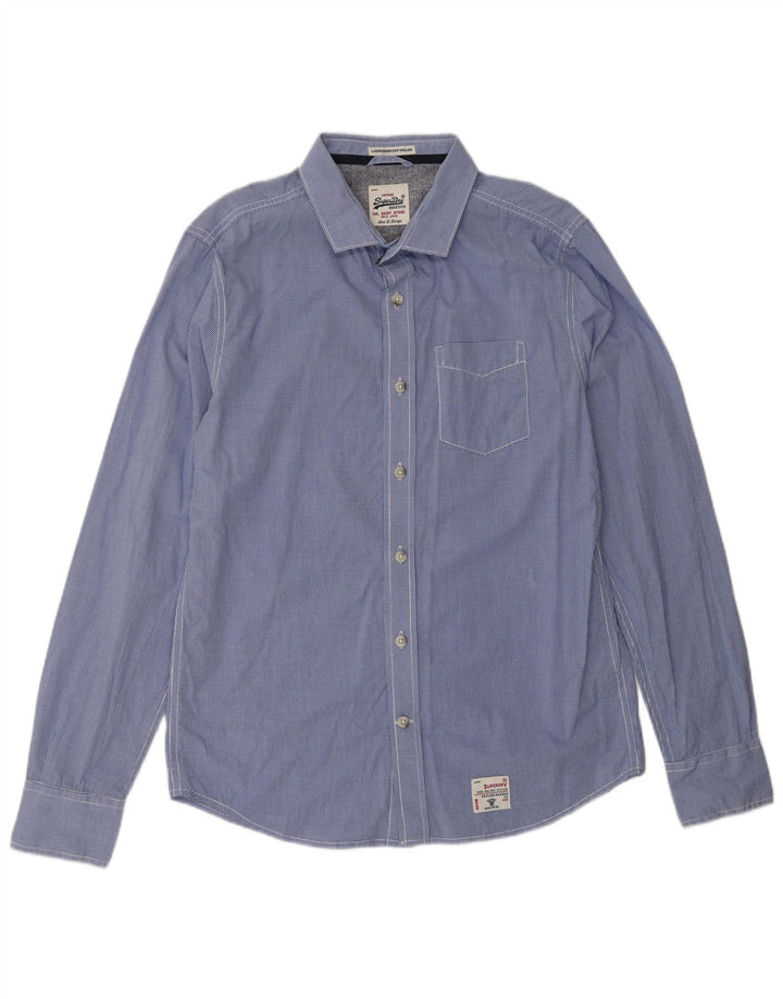 SUPERDRY Chemise Homme XL Bleu Vichy Coton