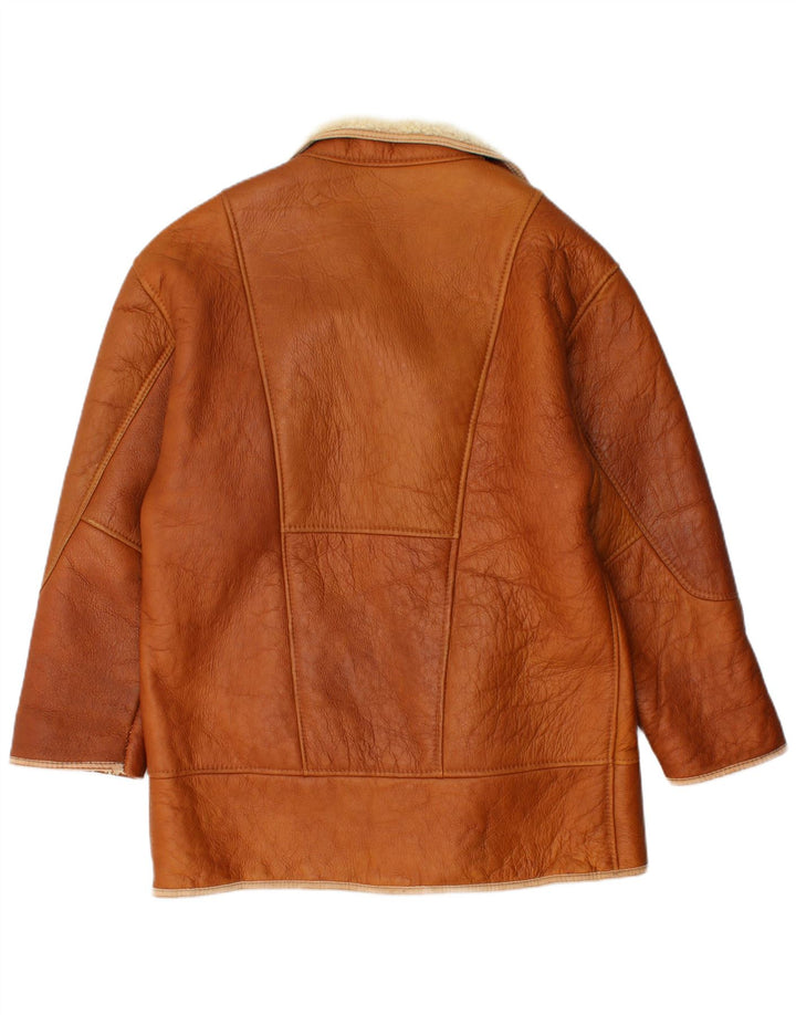 Anfor Veste en peau de mouton pour femme IT 44 en peau de mouton marron moyen