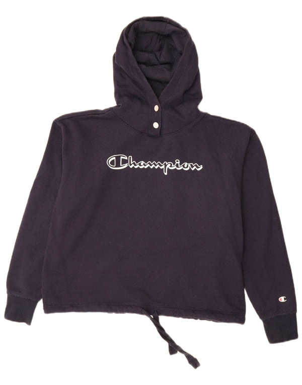 Champion Pull à capuche surdimensionné graphique pour femme UK 10 Small Bleu marine