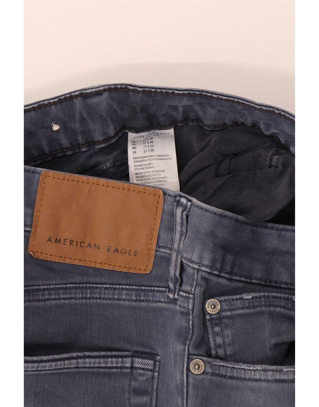 American Eagle Jean Slim Homme W31 L30 Bleu Coton