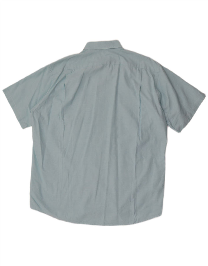 Lacoste Chemise à manches courtes pour homme Taille 42 Grand Bleu
