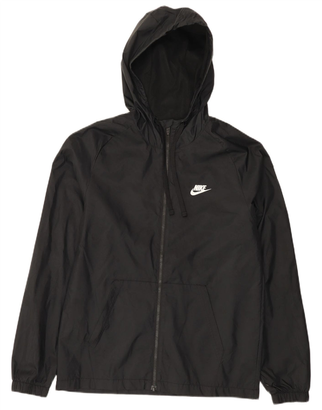 Nike Veste de pluie à capuche pour homme UK 36 Petit nylon noir
