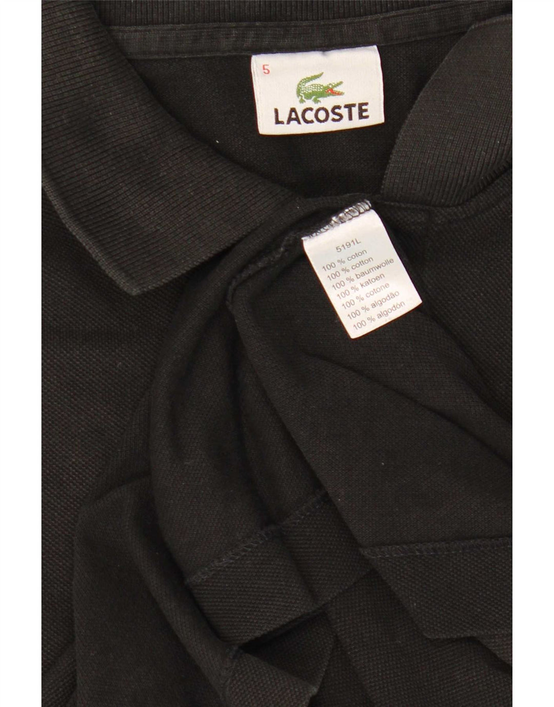 Lacoste Polo Homme Taille 5 Grand Coton Noir