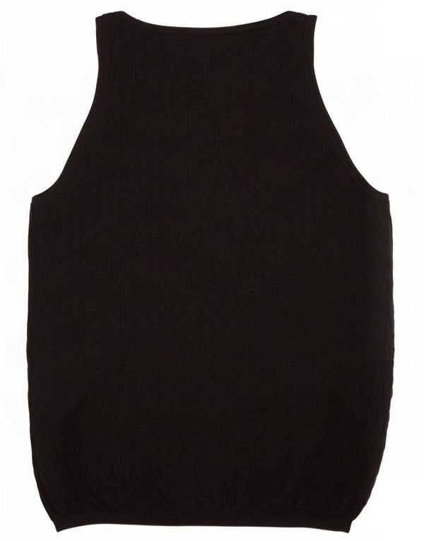 Zara Femme Débardeur UK 12 Medium Noir Polyester