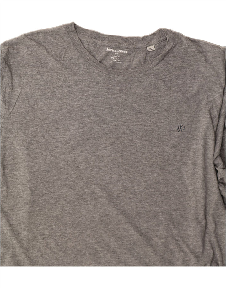 JACK & JONES Mens T-Shirt Top XL Grey Cotton Vintage Jack & Jones and Second-Hand Jack & Jones from Messina Hembry 