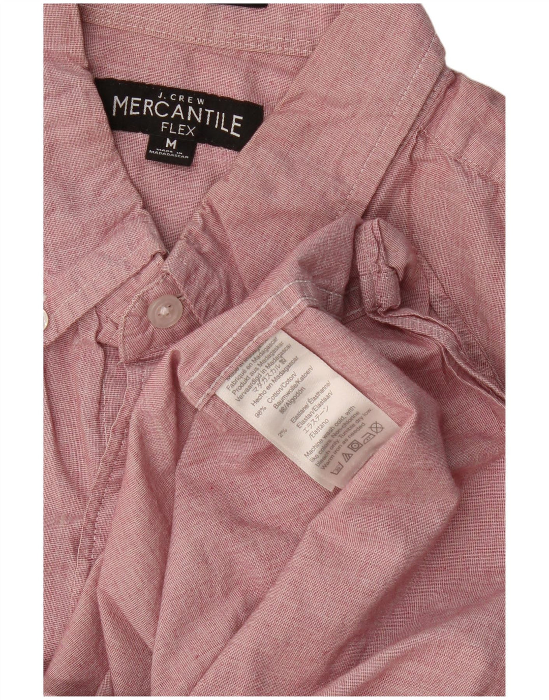 J. CREW Chemise Mercantile Flex Homme Rose Moyen Coton