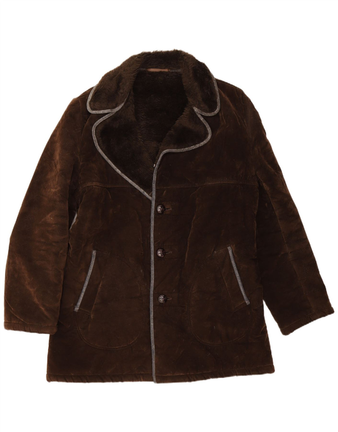 Kilmaine Manteau Sherpa Homme UK 40 Grand Acrylique Marron