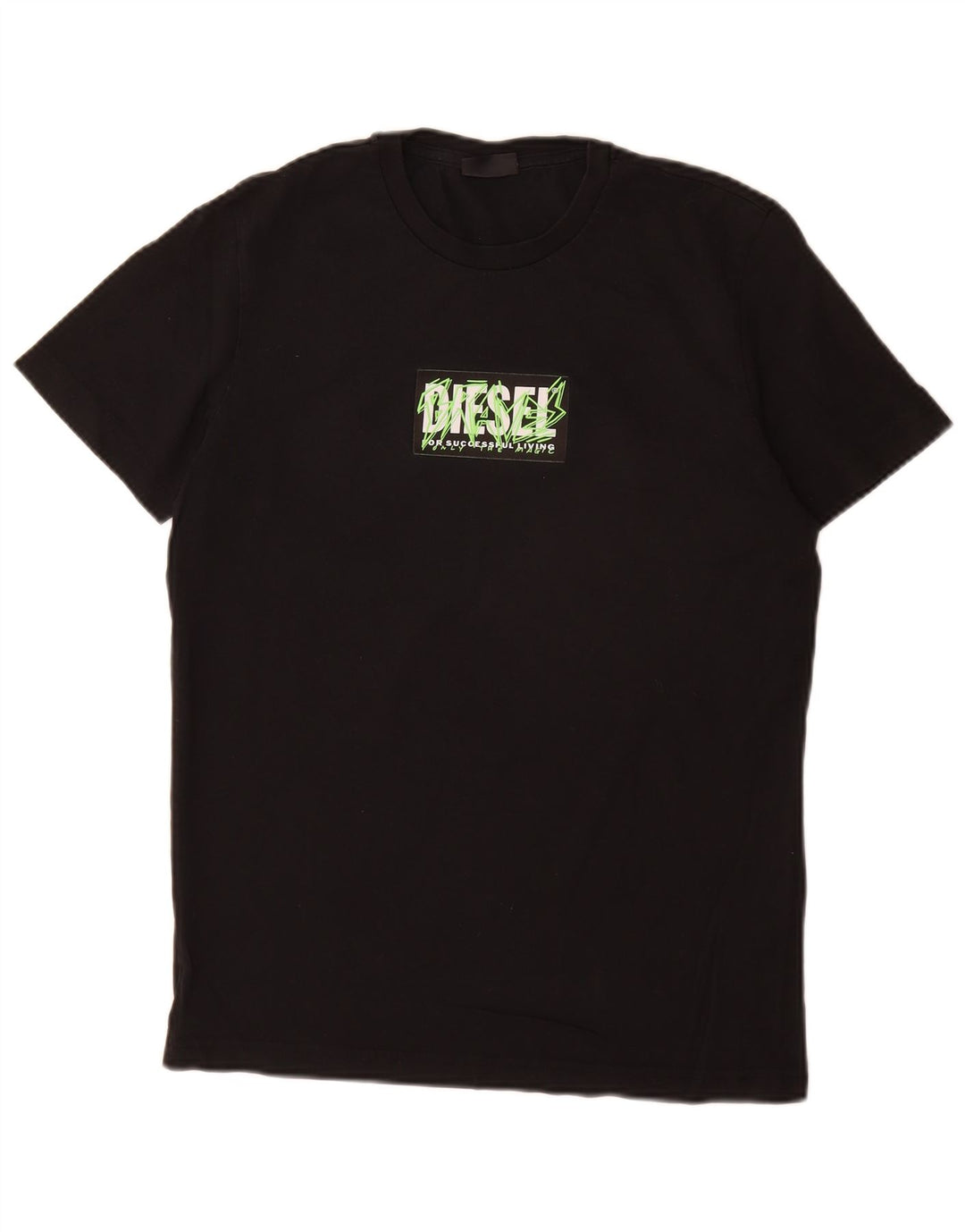 Diesel T-Shirt Graphique Homme Petit Noir Coton