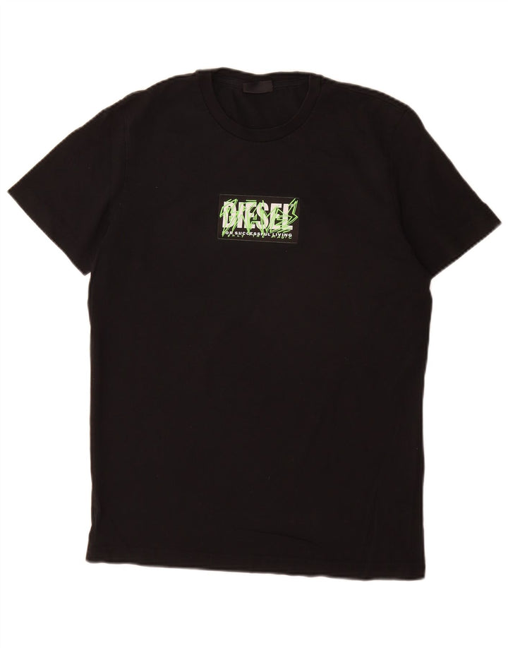Diesel T-Shirt Graphique Homme Petit Noir Coton