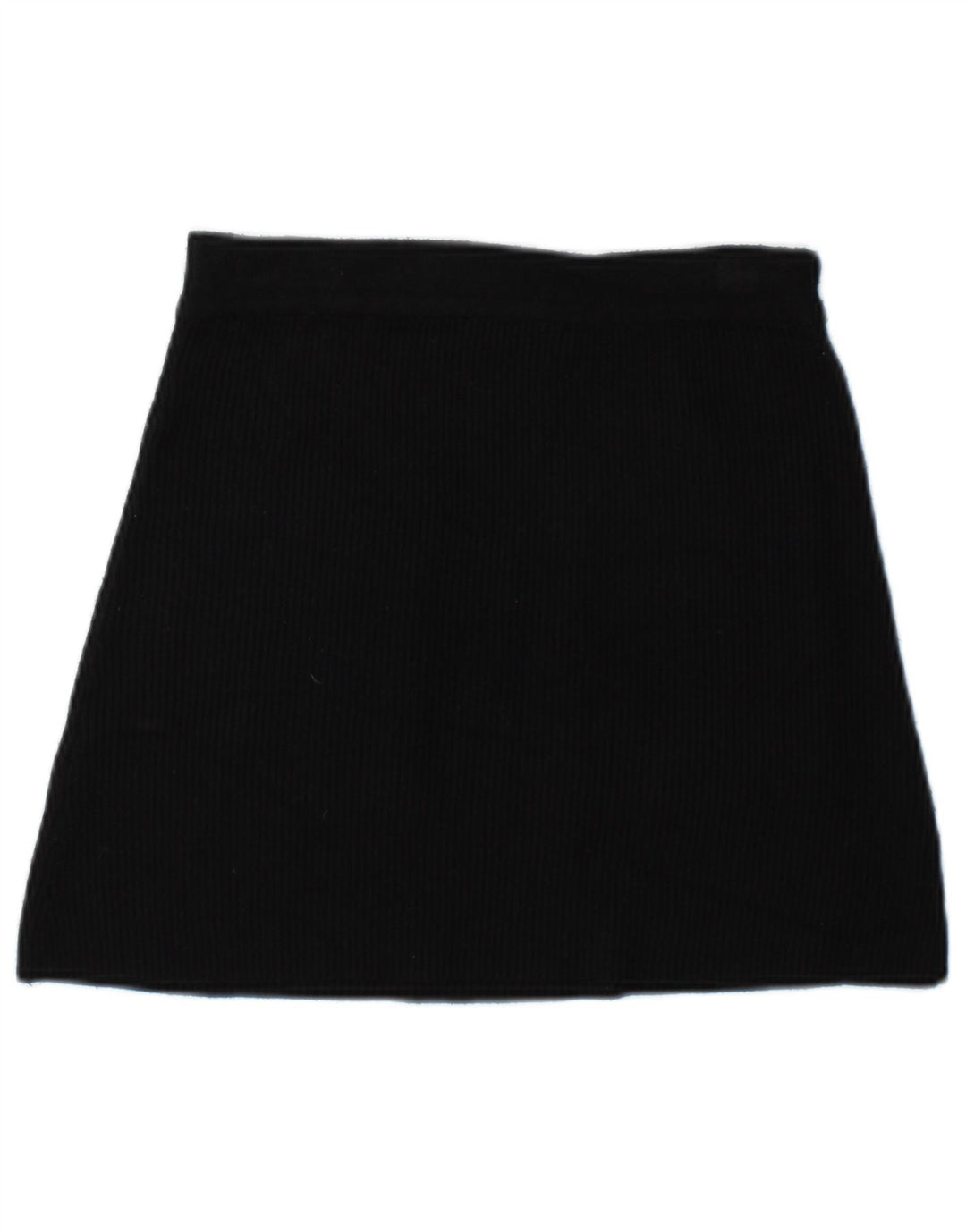 Zara Femme Mini Jupe En Tricot Petit W26 Viscose Noir