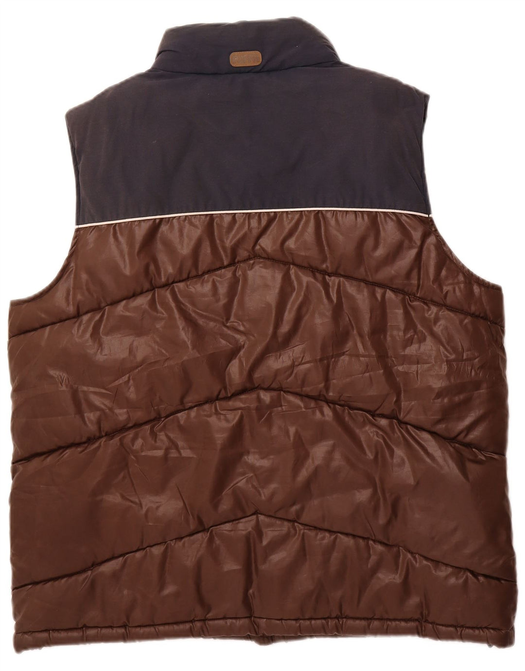 PUFFA Gilet Rembourré Homme UK 44 2XL Marron Colorblock Polyester