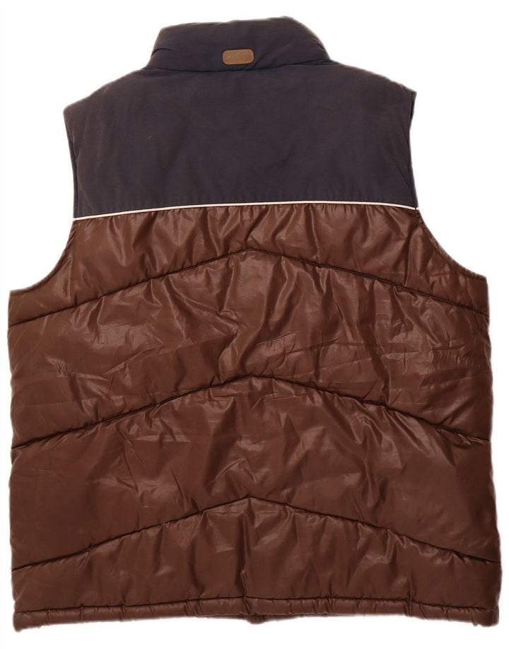 PUFFA Gilet Rembourré Homme UK 44 2XL Marron Colorblock Polyester