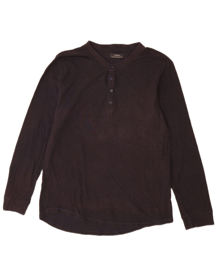 Zara Homme Top Manches Longues XL Bleu Marine