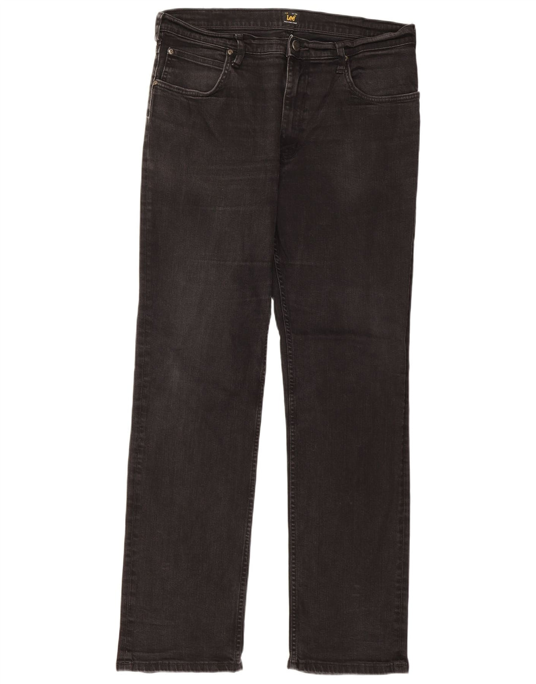 Lee Jean Droit Brooklyn Femme W36 L34 Noir Coton