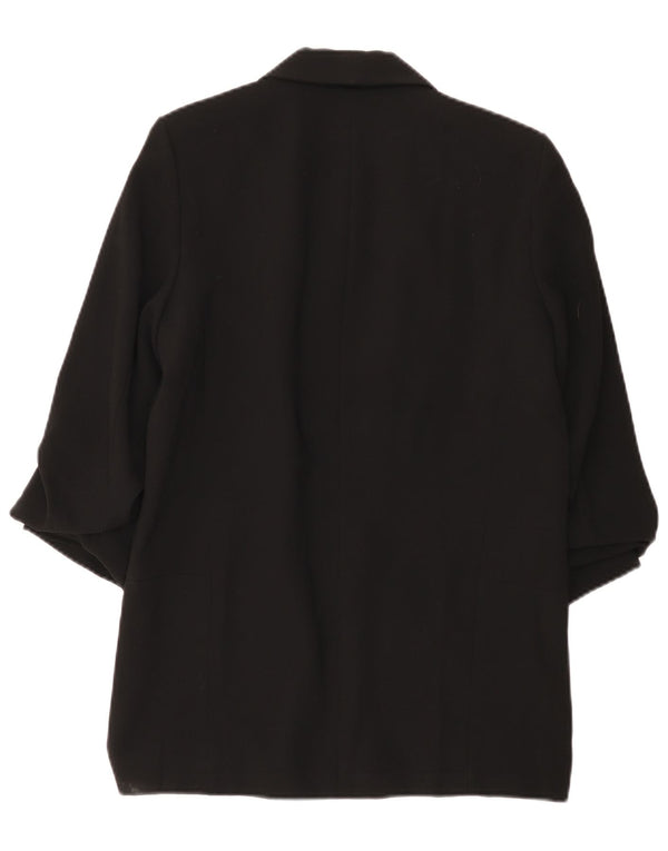 Zara Veste blazer ouverte à manches 3/4 pour femme UK 14 Noir moyen