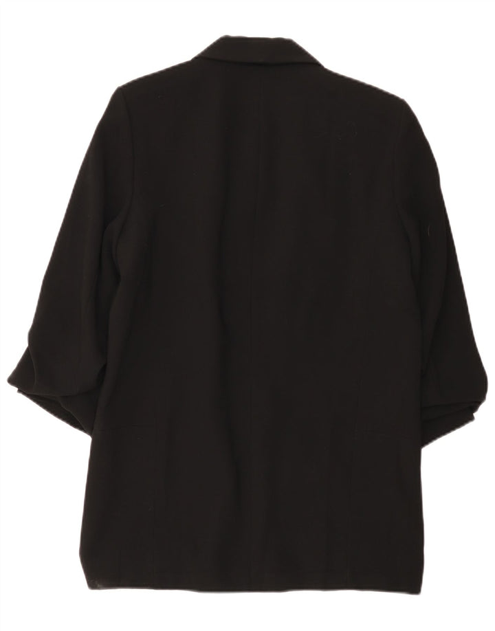 Zara Veste blazer ouverte à manches 3/4 pour femme UK 14 Noir moyen