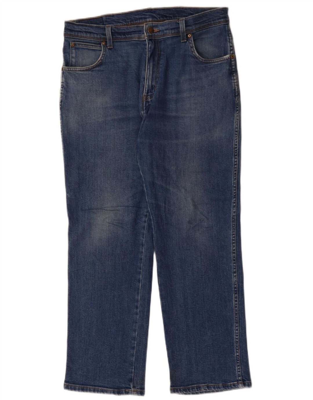 Wrangler Jean droit coupe droite W34 L30 pour homme en coton bleu