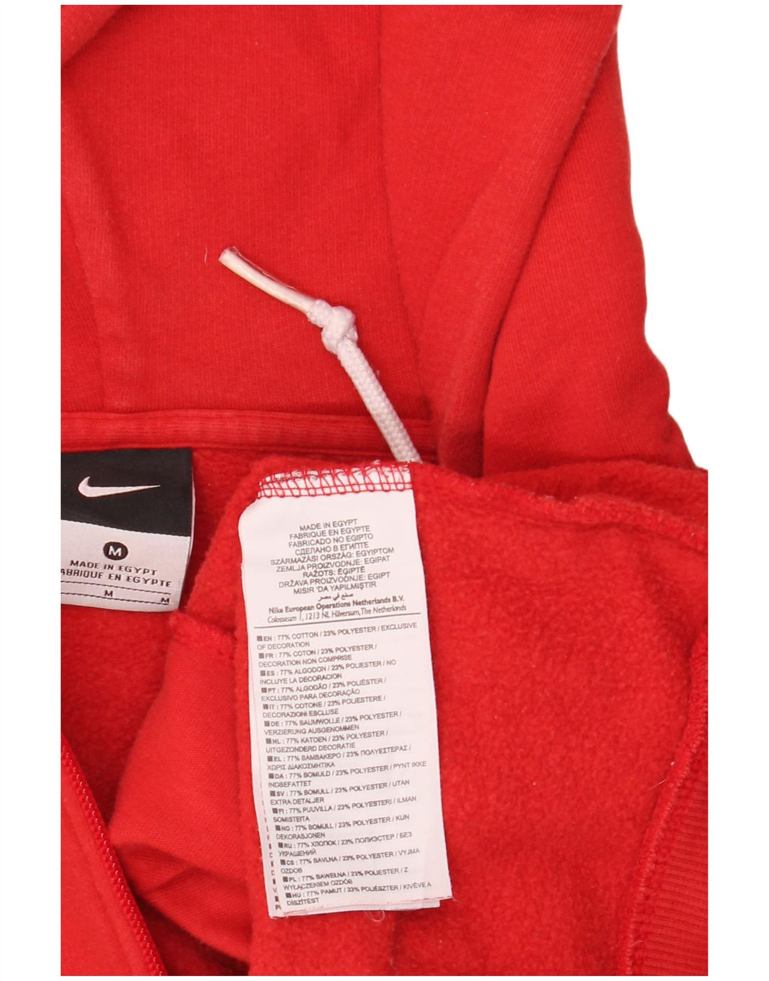 NIKE Pull à capuche zippé pour homme en coton rouge moyen