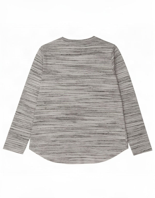 Marks & Spencer Haut à manches longues pour femme UK 44 Large Gris Moucheté Polyester
