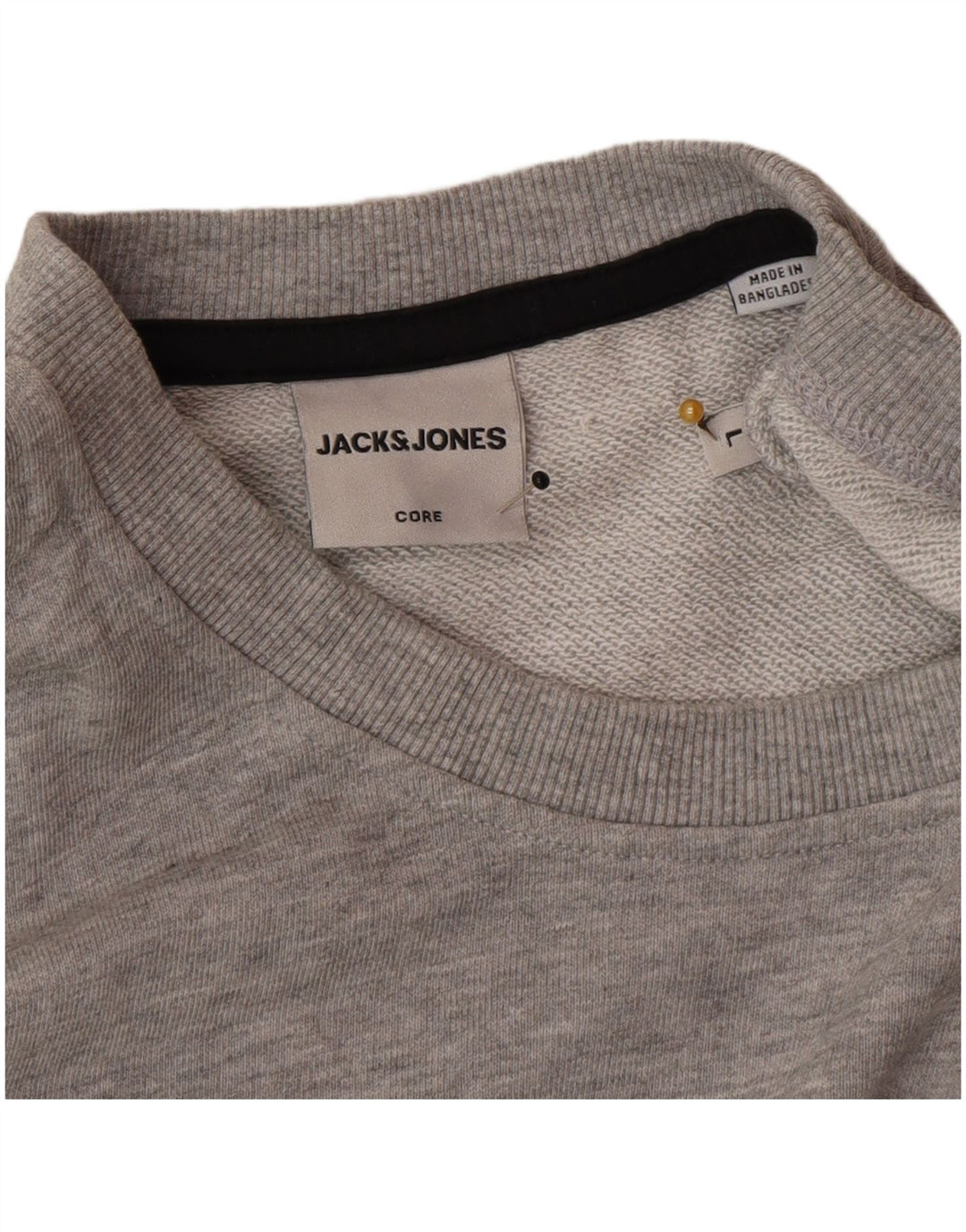 Jack & Jones Sweat-shirt pour homme en coton moucheté gris Large