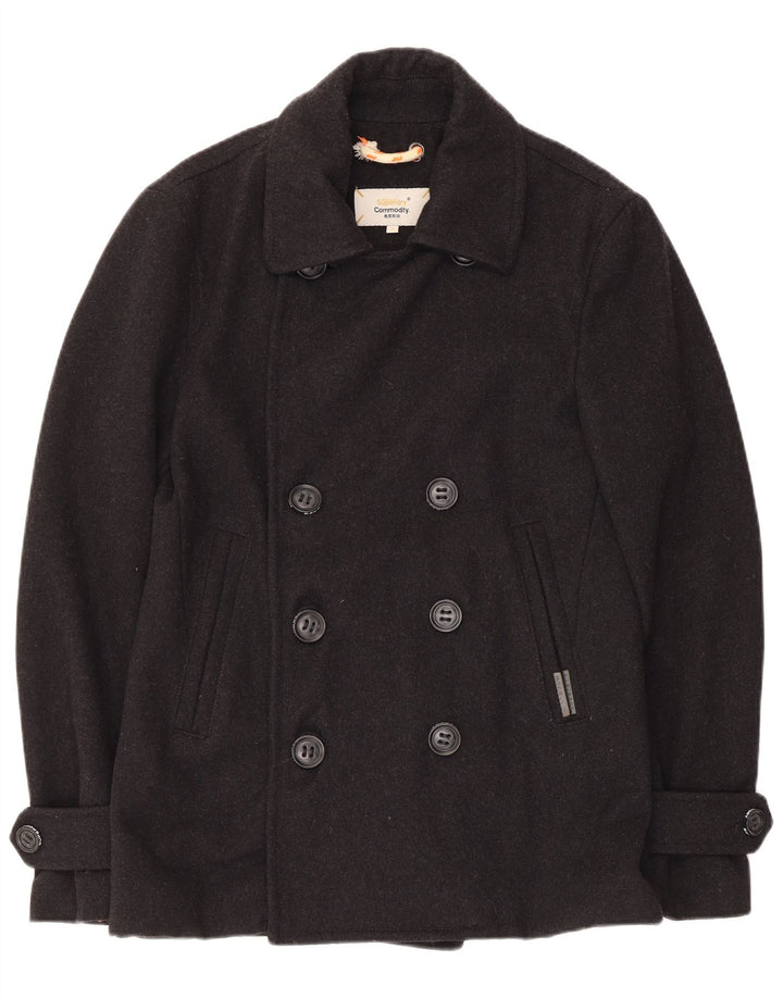 Superdry Caban Homme UK 38 Laine Noir Moyen
