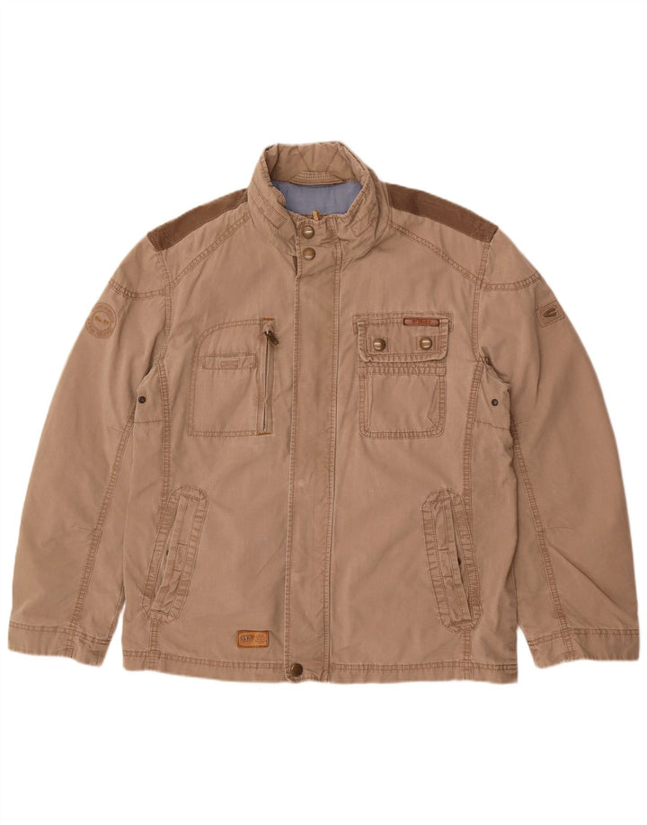 Camel Active Veste utilitaire pour homme UK 40 Large Beige Colourblock