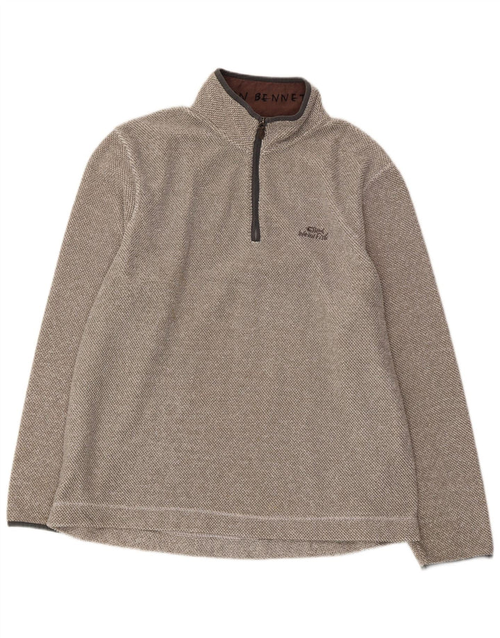 WEIRD FISH Pull Polaire Col Zippé Homme XL Gris Polyester