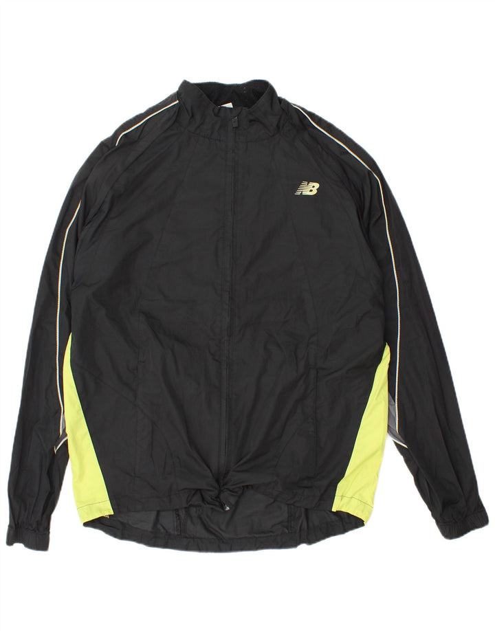 New Balance Veste de Survêtement Homme Noir Moyen Polyester Colorblock