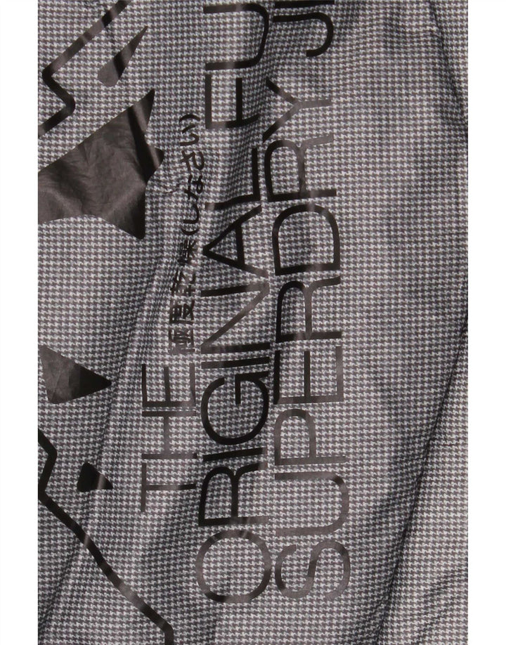 Superdry Manteau rembourré à capuche pour femme UK 10 Small Noir Nylon