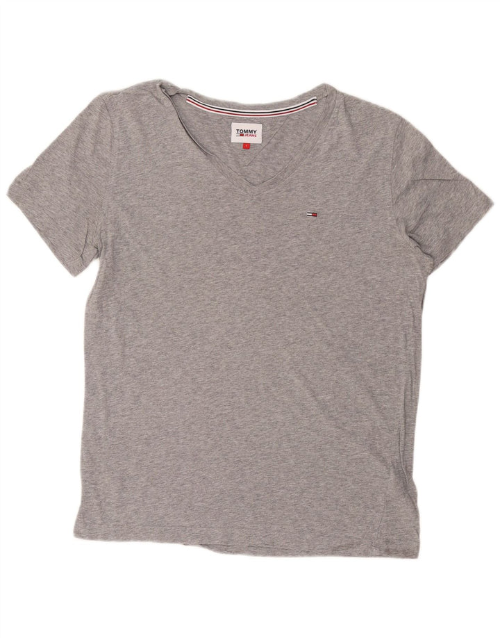 TOMMY HILFIGER Mens T-Shirt Top Large Grey Cotton