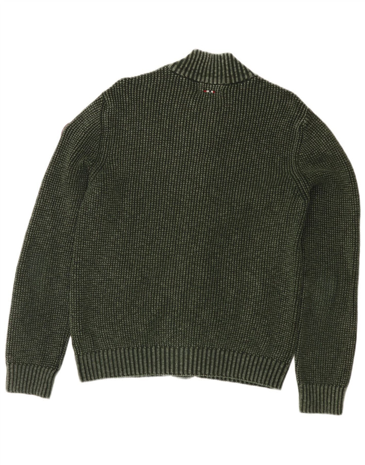 Napapijri Geographic Cardigan Pull Homme Vert Moyen