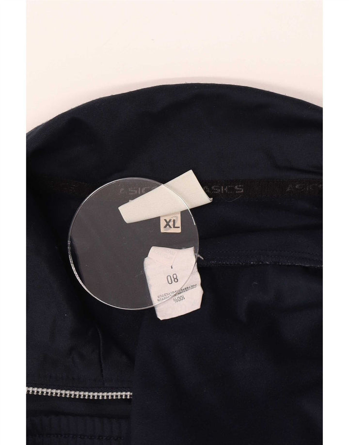 Asics Veste de survêtement pour homme XL Bleu marine Polyester