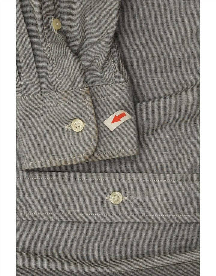 Lacoste Chemise Homme Taille 45 XL Gris Coton
