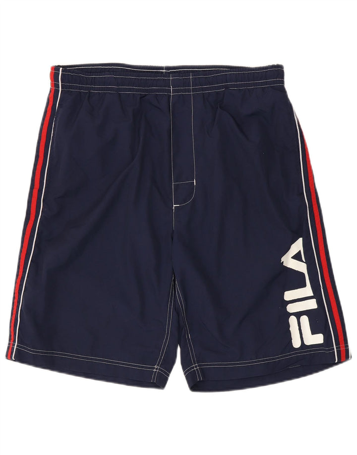 Fila Short Graphic Sport Homme Bleu Marine Colorblock Polyamide